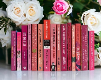 Pink Books Instant Library Book Collection by Color modern  Decorative Books Photography Props Valentine’s Day