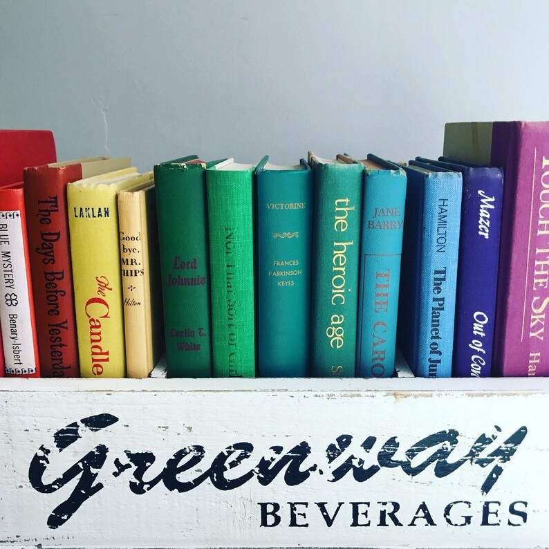 Vintage Books by the Foot Instant Library Decorative Book Etsy