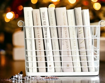 White / Cream Pale Gray  book collection  - Beautiful Hand Picked  Books to fill your shelves