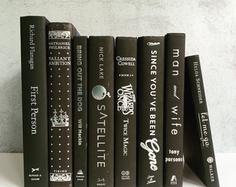 Modern Book (ONE) Black & Silver Titles Listed Below - Price is per Book - Beautiful Hand Picked Vintage Books to fill your shelves