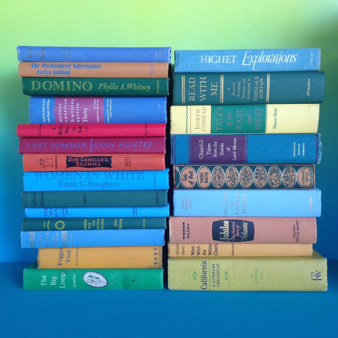 Vintage Books by the Foot Instant Library Decorative Book Etsy