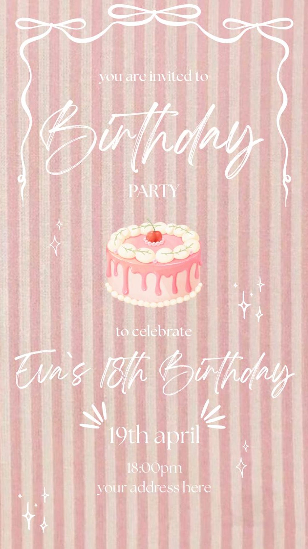 Editable Birthday Invitation Template - Etsy