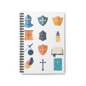 Adventure Journal for Young Crusaders, Medieval-Themed Spiral Notebook, Chivalry Notebook, Unleash Your Imagination, Gift for Kids, [...]