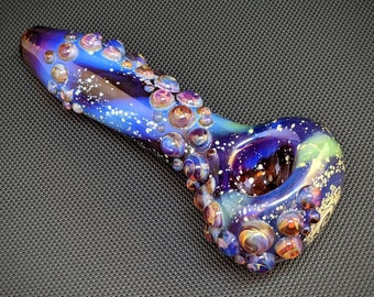 Hand Blown Glass Pipe, Galaxy Pipe, Spoon Pipe, Tobacco Pipe, Star Pipe, Pipes For Smoking, Smoking Bowl, Heady Pipe, Glass Smoking Pipe