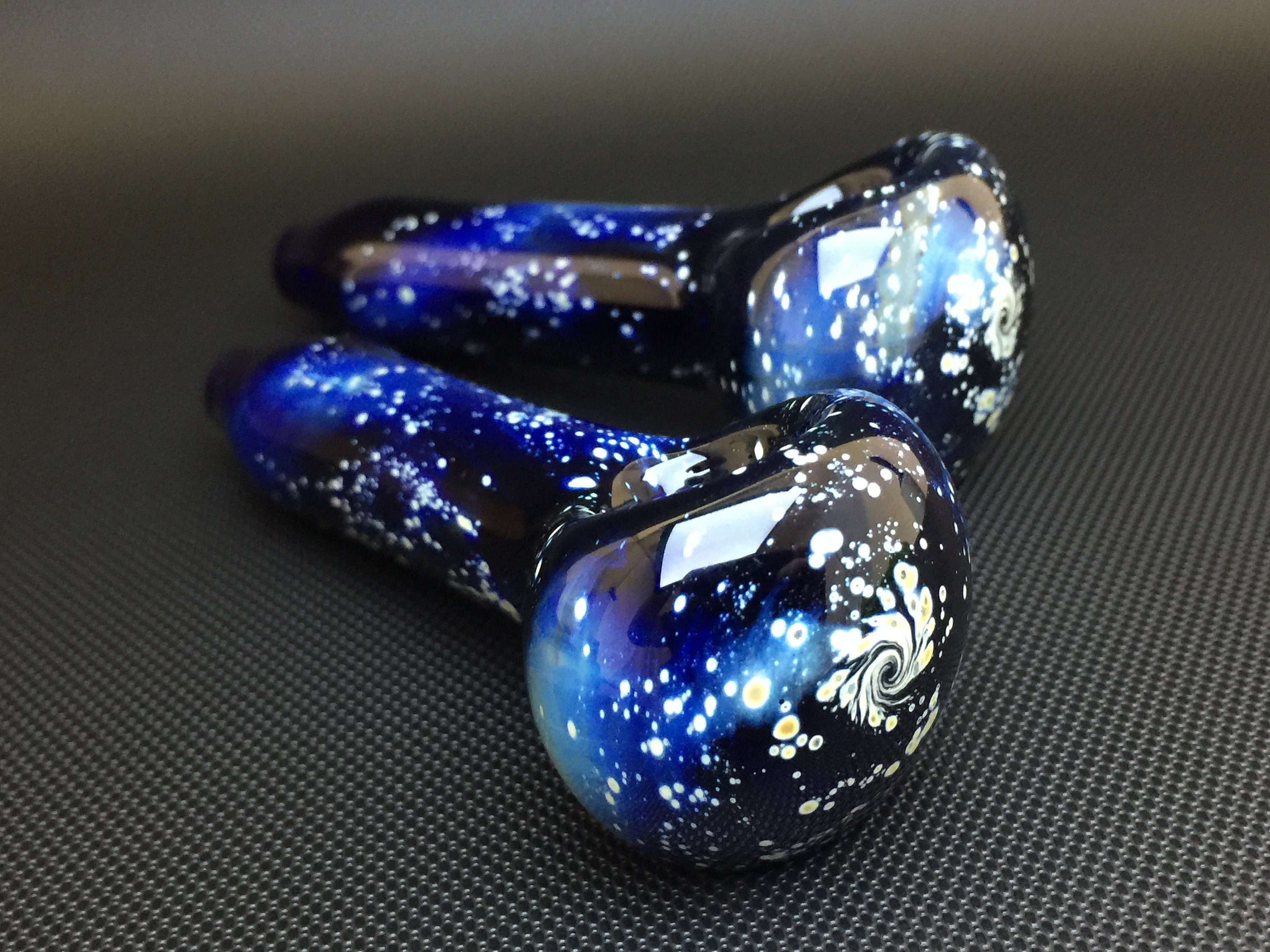 Galaxy Glass Pipe - Cobalt // MADE TO ORDER // Pocket Hand Blown Myst…