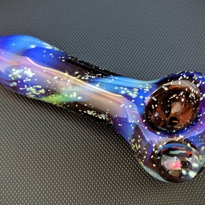 Hand Blown Glass Pipe, Galaxy Pipe, Spoon Pipe, Tobacco Pipe, Blue Pipe,  Pipes for Smoking, Smoking Bowl, Heady Pipe, Glass Smoking Pipe 