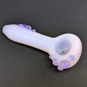 Pink Glass Pipe // Blue Stardust Sparkle Accents // Pocket Pipe