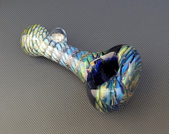 Vortex Glass Pipe // Cobalt // Silver and Gold Fuming