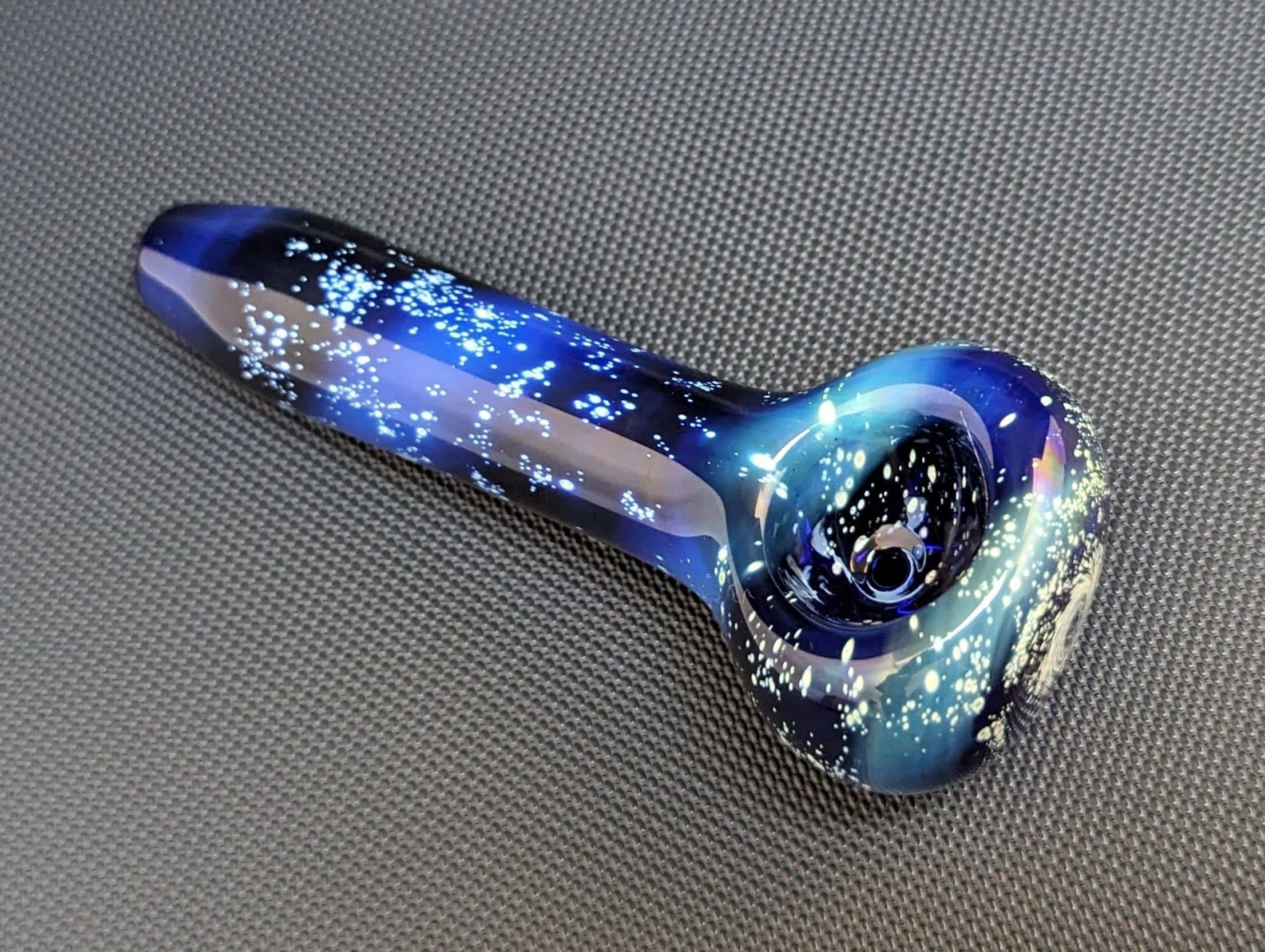 Pipes Cobalt and Neon Lace Glass Pipe For Smoking Weed