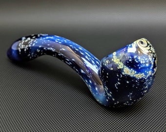 Glass Pipe // Galaxy Pipe // Sherlock // Made to Order // Silver Fuming