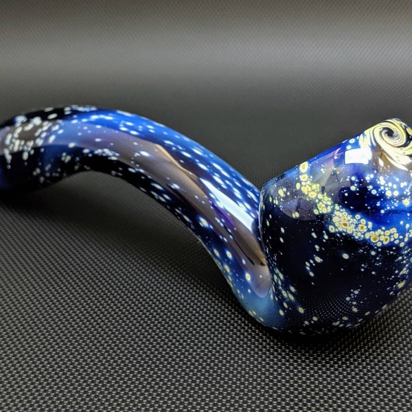 Glass Pipe // Galaxy Pipe // Sherlock // Made to Order // Silver Fuming