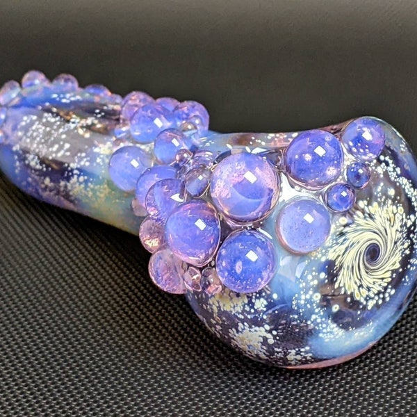 Purple Galaxy Glass Pipe // Pink Slyme Trail // Color Changing // Space Pipe