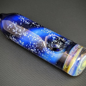 Glass Pipe, Galaxy Glass, Shimmer Planet, Galaxy Pipe, Tobacco Pipe, Blue Pipe