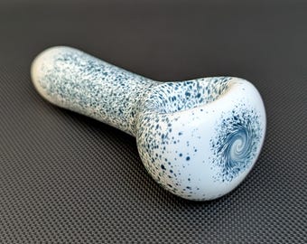 Reserved for John // White Glass Pipe // Deep Sea Speckle