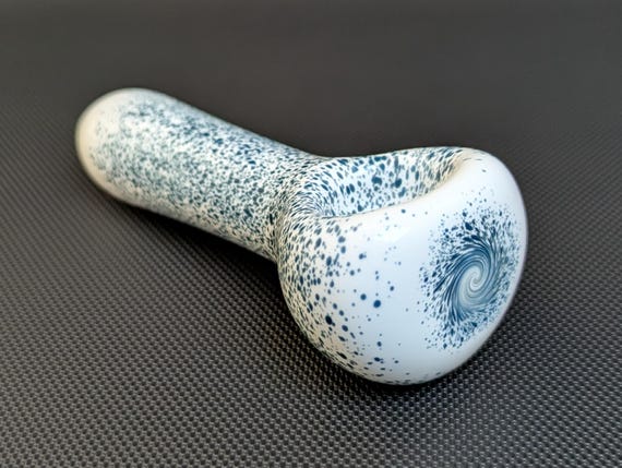 Reserved for John // White Glass Pipe // Deep Sea Speckle