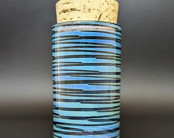 Glass Jar // Purple // Sparkle Silver Fuming Wrap // Airtight Cork // Pocket Jar