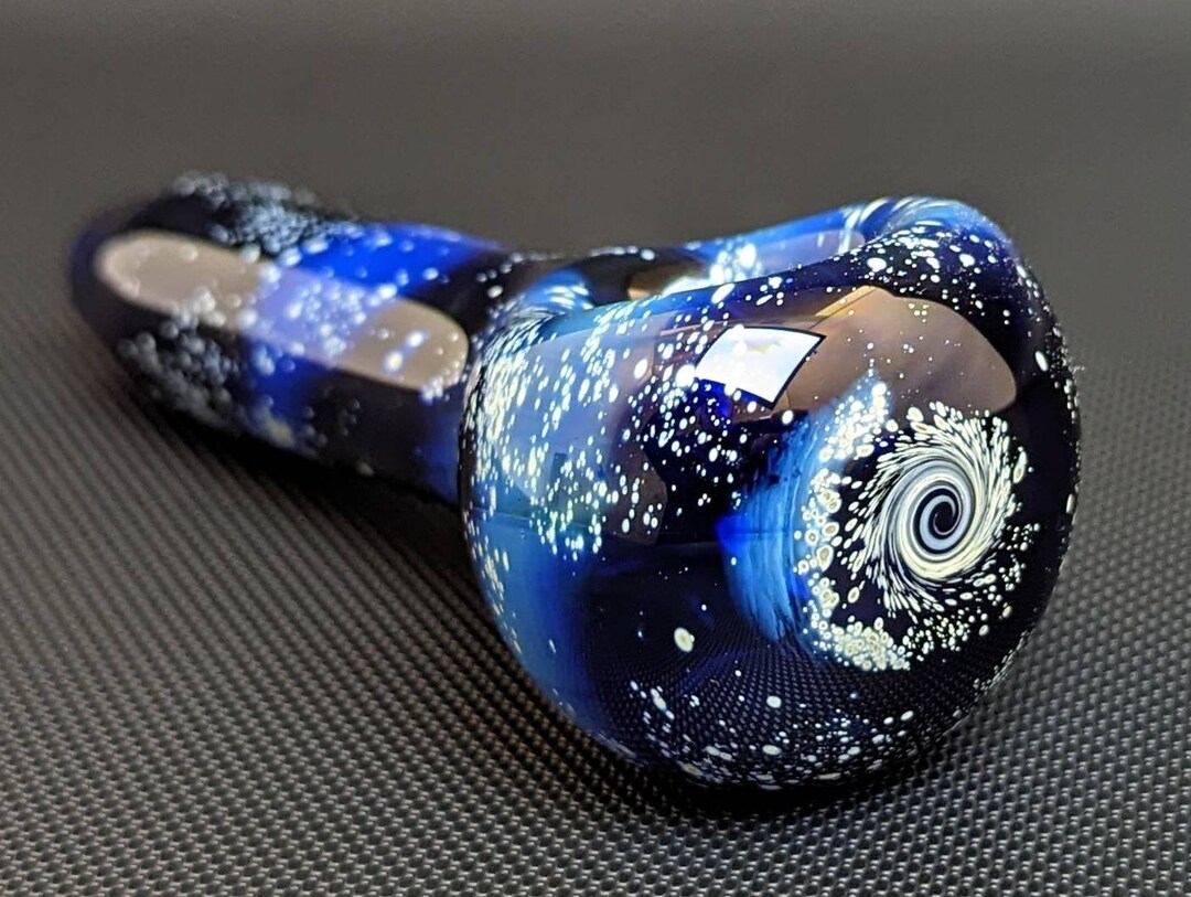 Galaxy Glass Pipe // Cobalt // Pocket // Space Pipe Etsy