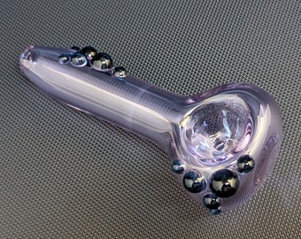 Purple Glass Pipe // Blue Stardust Sparkle Accents