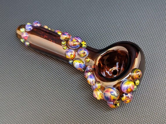 Amber Glass Pipe // Lokis Chaos Trail // Purple // Pocket Pipe
