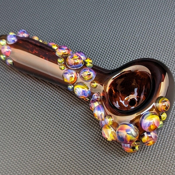 Amber Glass Pipe // Lokis Chaos Trail // Purple // Pocket Pipe