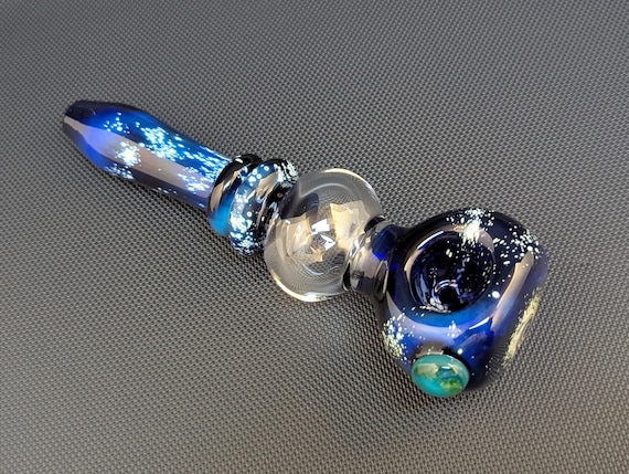 Galaxy Glass Pipe // Clear Bubble Window // Earth Marble // Silver Fuming