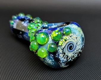 Galaxy Glass Pipe // Blue Green //  Silver Fuming // Slyme Trail // Starry Night // Space Pipe