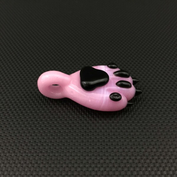 SALE //Kitty Paw Pendant // Pink Cadillac, Jet Black // Free Shipping