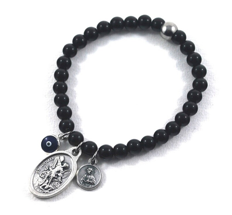 Choose Your Saint Bracelet Catholic Evil Eye Sacred Heart Etsy Australia
