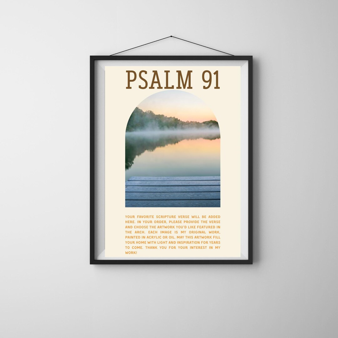 Psalm Print, Bible Verse Wall Art, Christian Home Decor, Scripture ...