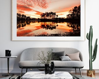 Custom Sunset Photo Poster: Personalized Anniversary, Wedding, or Family Gift