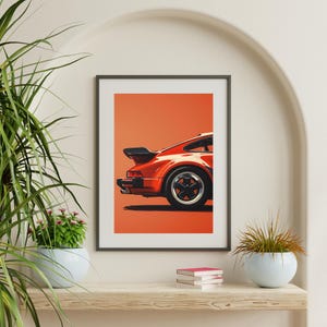 Porsche Vintage Wall Art Print, German Classic Car Wall Art, Retro Magazine-Inspired Car Poster, Canvas Poster Print - Motivation Printing