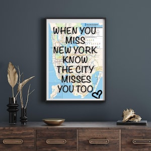 Plan du métro de New York, affiche d'art personnalisée pour enseigne NYC pour chambre anniversaire, mariage, fête, impression de famille - Impression haute qualité de la ville