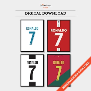 Personalized Ronaldo Jersey Print: CR7 Football Art (Digital Download)