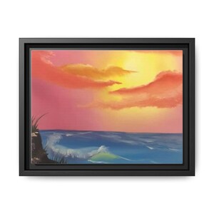 Oceanview Canvas Print: Coastal Seascape Wall Art - Framed Matte Finish