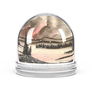 Boule à neige hiver scintillante