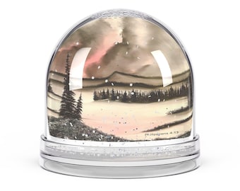 Decoratie met sneeuwbol, winterwonderland souvenir, kerstcadeau, kerstversiering, woondecoratie