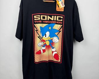 Official Sonic The Hedgehog Mens Tshirt Poster Tee