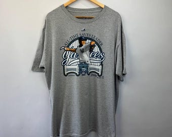 Mariano Rivera New York Yankees Majestic All Time Saves Leader Tshirt Size XL