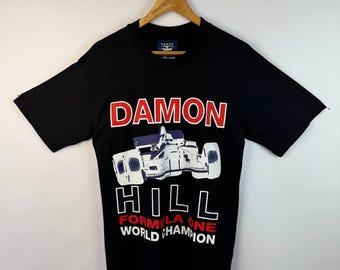 Vintage Damon Hill Formula One World Champion T-shirt 90s F1 Racing