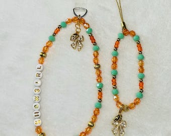 Album inspired Phone Charm Bracelet or Beaded Accessory