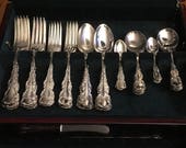 Sterling Silver Birks Louis XV Eight 7-Piece Place Settings - 56 Pieces Total