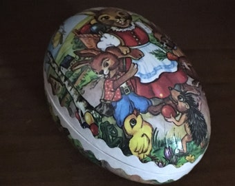 Vintage German Paper Mache Easter Egg