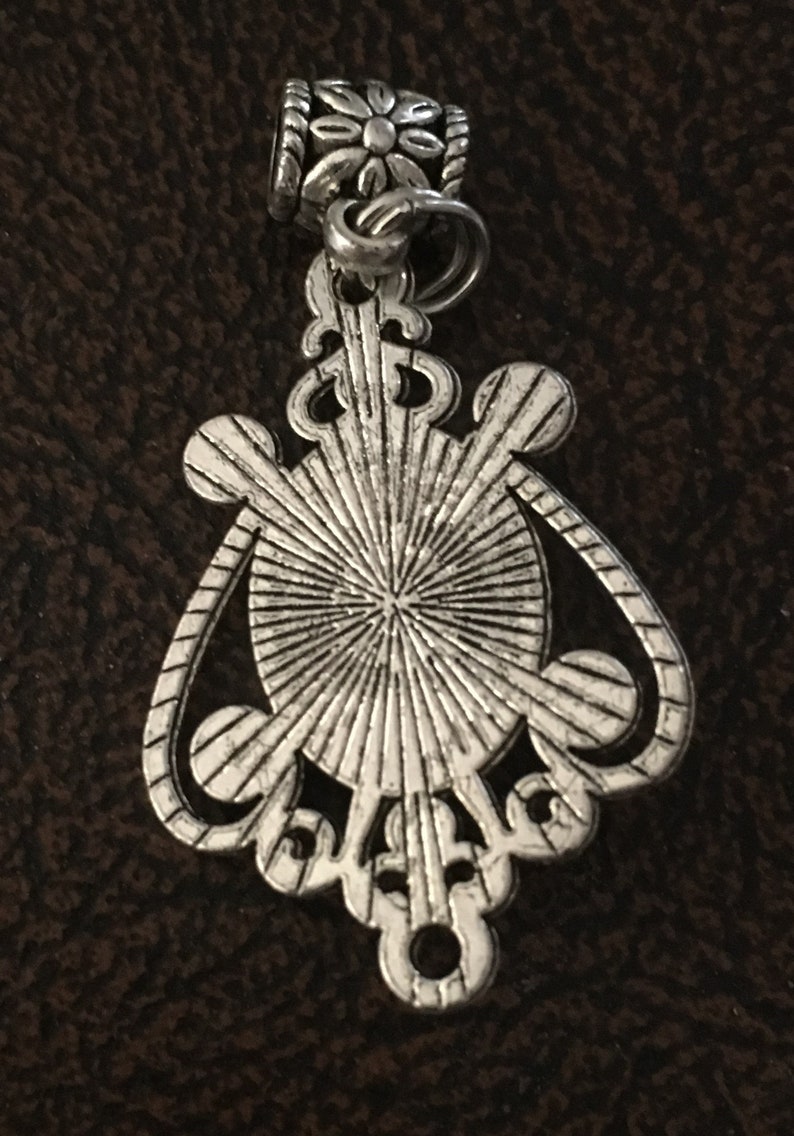 Haviland Moss Rose Broken China Pendant