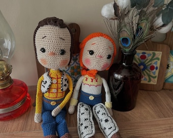 Toy Story Woody and Jessie Amigurumi Doll Set