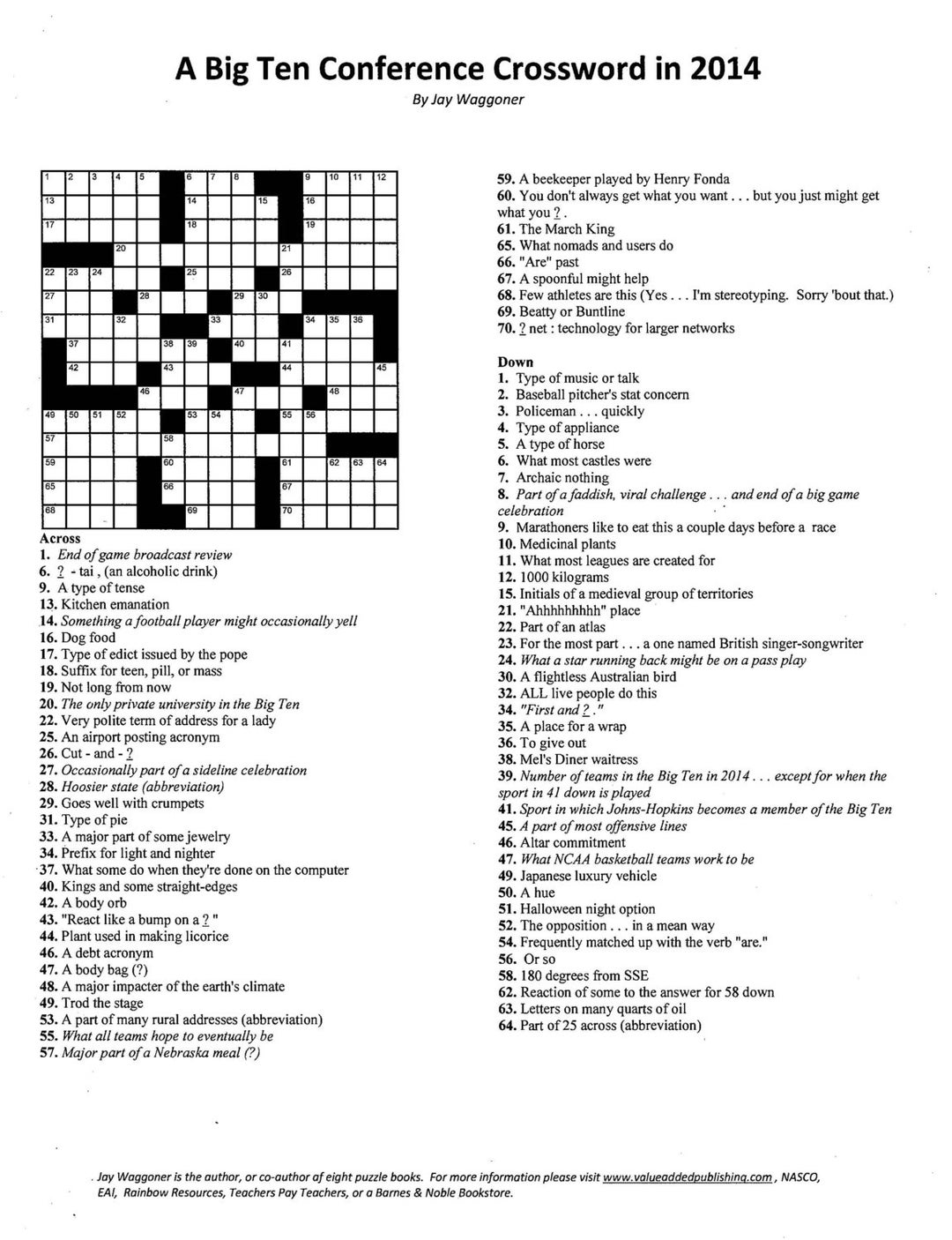 21 Major College Conference Puzzles crosswords nickname Searches math 21-major-college-conference-puzzles-crosswords-nickname-searches-math
