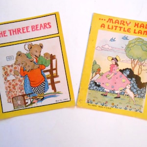 The Three Bears and Mary Had a Little Lamb, Two Vintage Platt and Munk Books