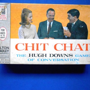 Chit Chat, het Hugh Downs spel van gesprek, een Vintage bordspel