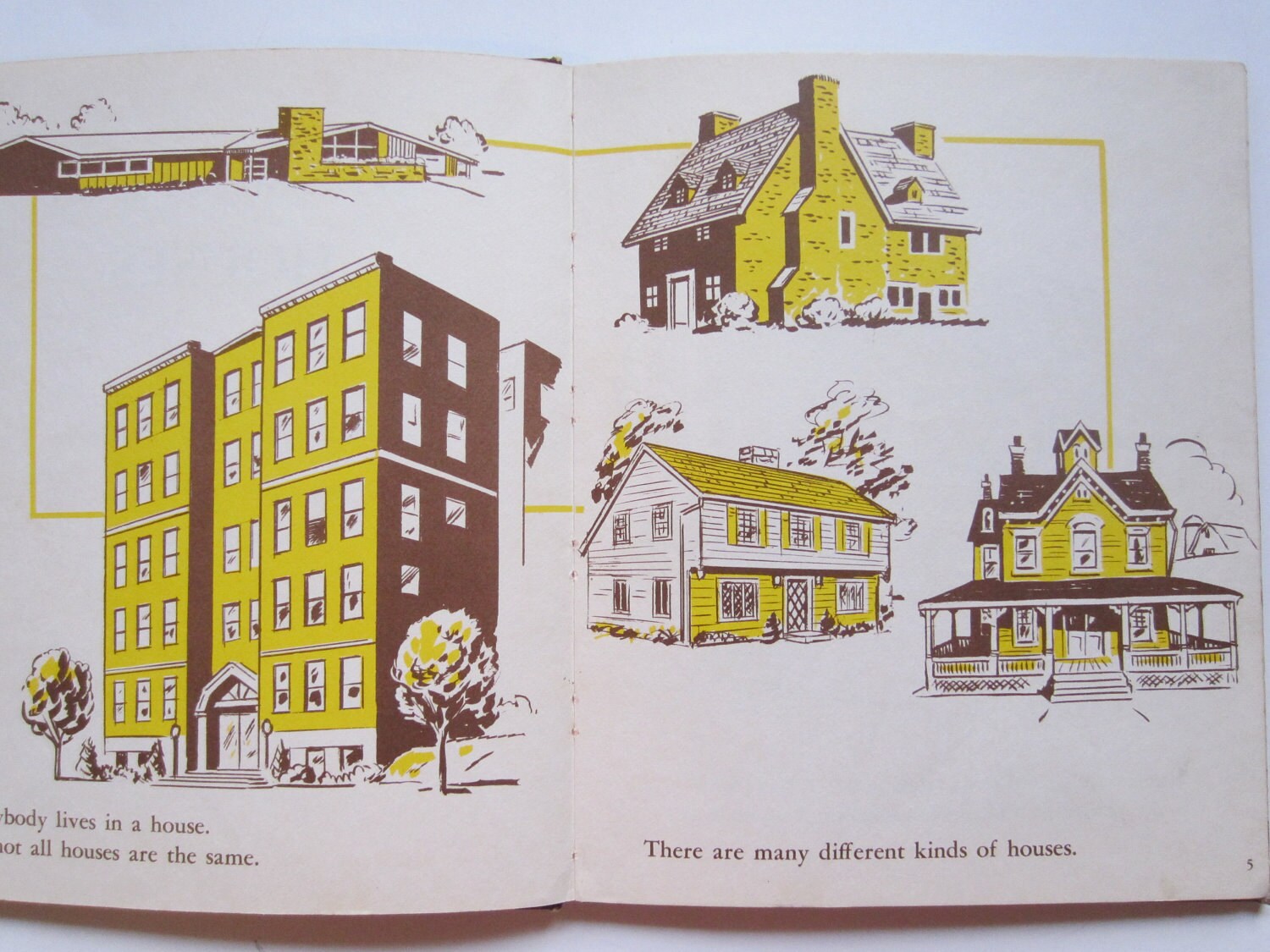 アメリカ　LET’S FIND OUT ABOUT HOUSESヴィンテージ絵本 Let's Find Out About Houses, a Vintage Children's Book - Etsy Canada