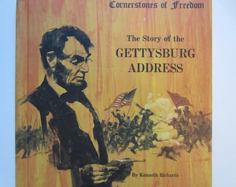 Abraham Lincoln Book, The Story of the Gettysburg Address, Vintage , Children, Civil War