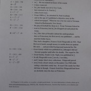 Homeschooling Language Arts,F. Scott Fitzgerald, The Great Gatsby,4 Puzzle Package